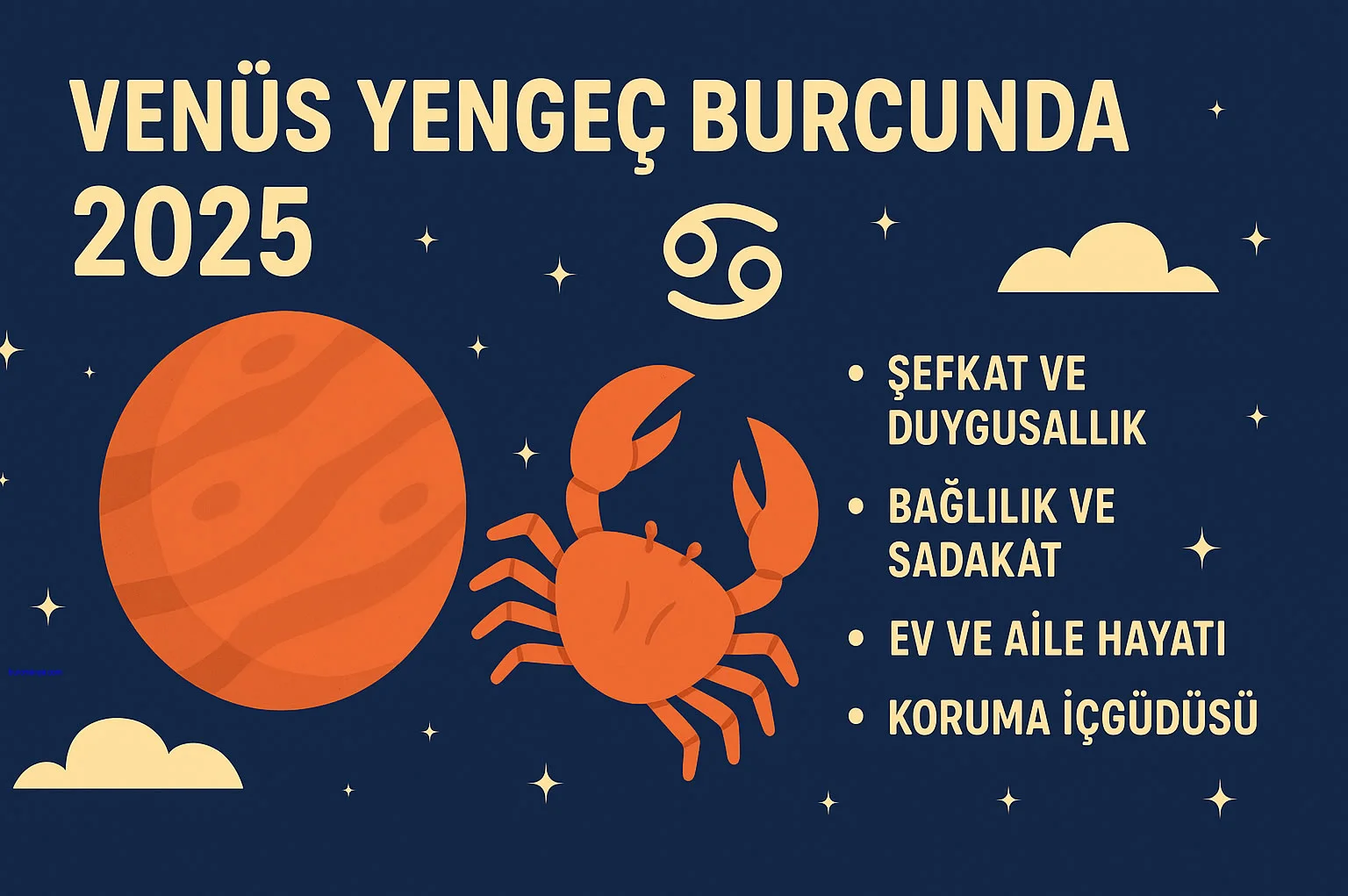 Venüs Yengeç Burcunda 2025