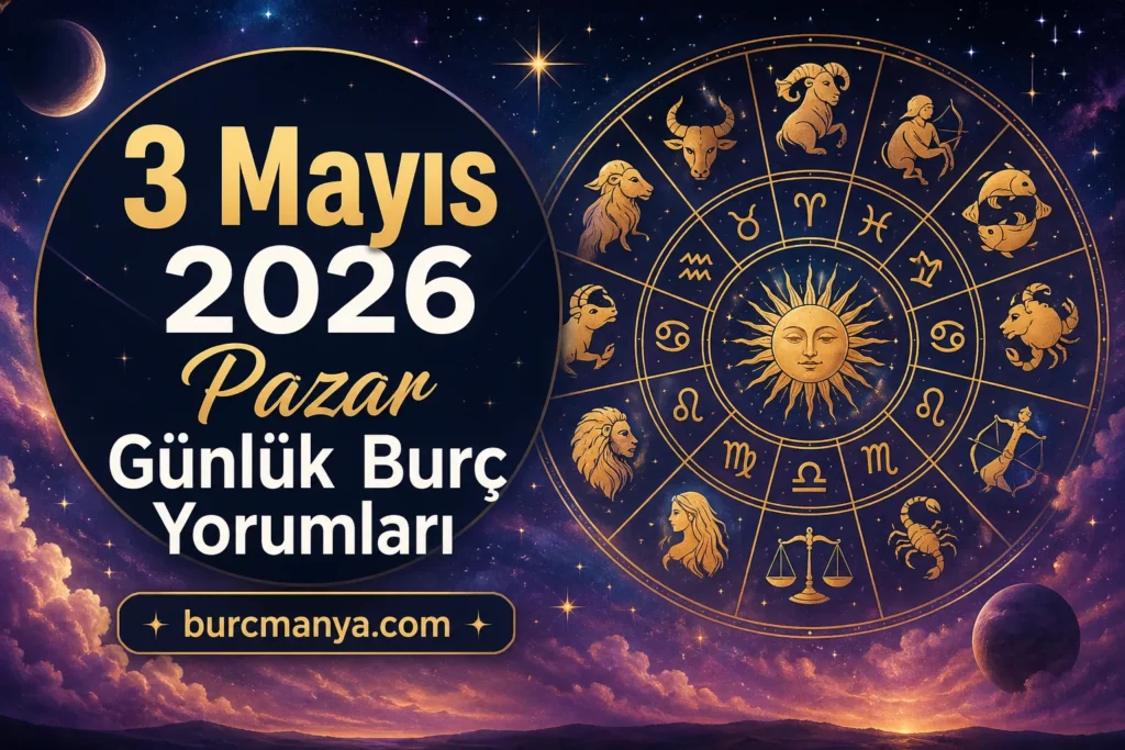 3 Mayıs 2026 Pazar Günlük Burç Yorumları