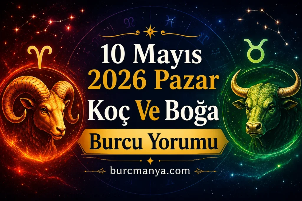 10 Mayıs 2026 Pazar Koç Ve Boğa Burcu Yorumu