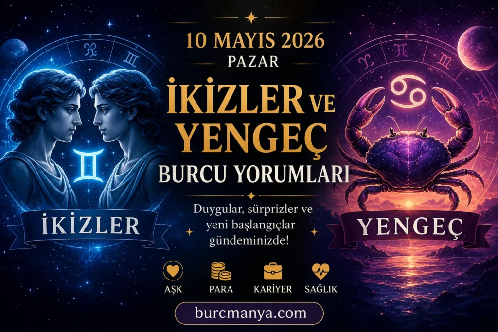 10 Mayıs 2026 Pazar İkizler Ve Yengeç Burcu Yorumu