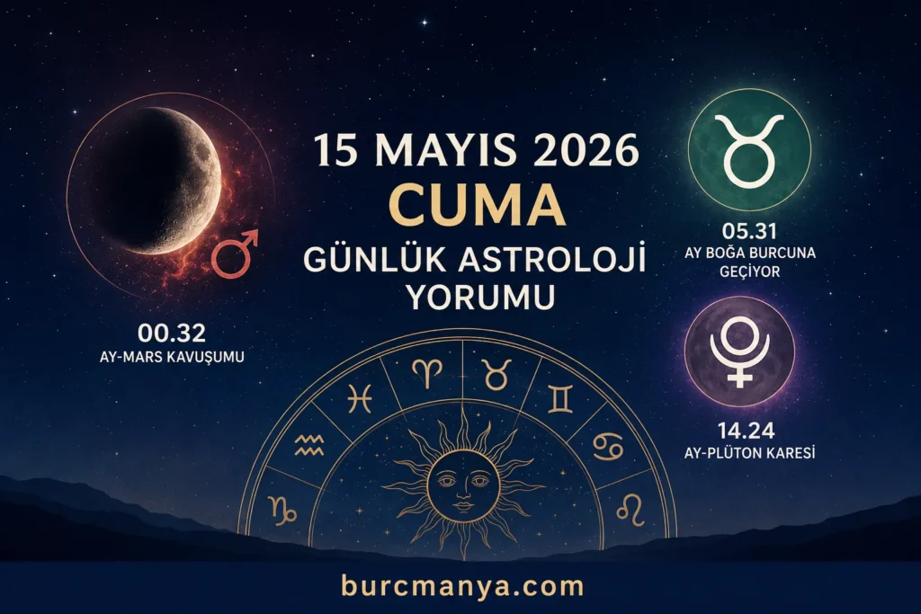 15 Mayıs 2026 Cuma Günlük Astroloji Yorumu