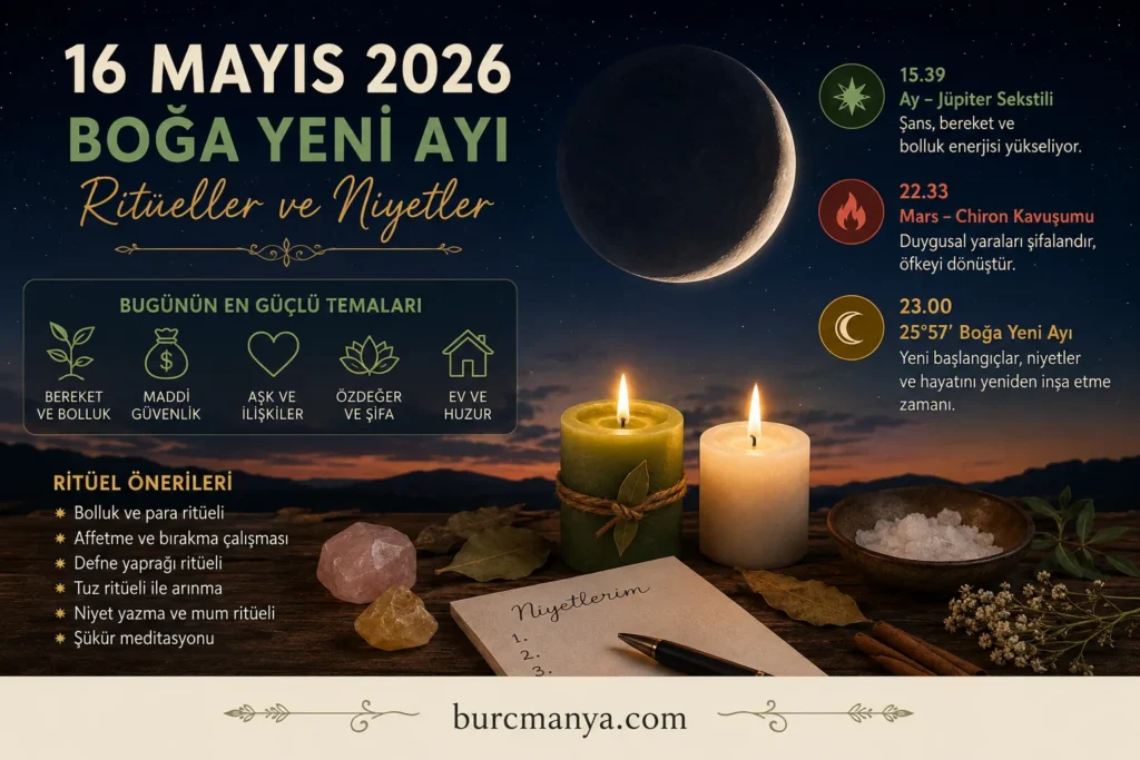 16 Mayıs 2026 Günün Ritüelleri