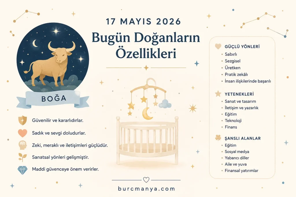 17 Mayıs 2026'da Doğanların Özellikleri