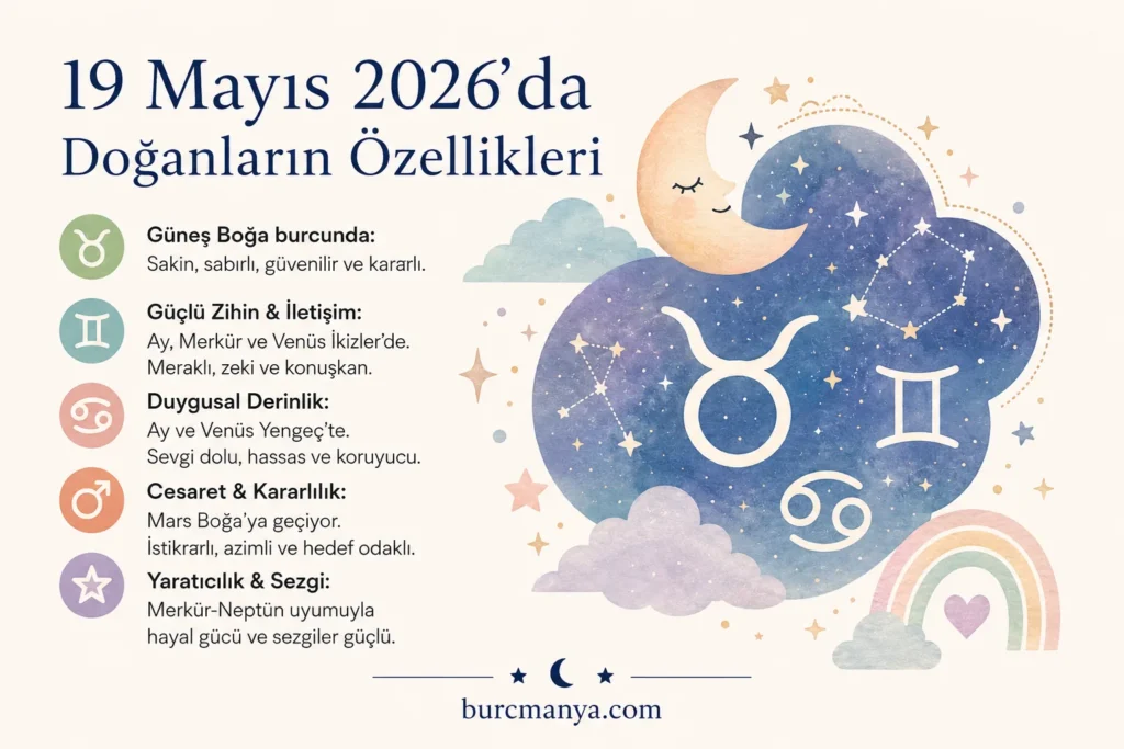 19 Mayıs 2026'da Doğanların Özellikleri