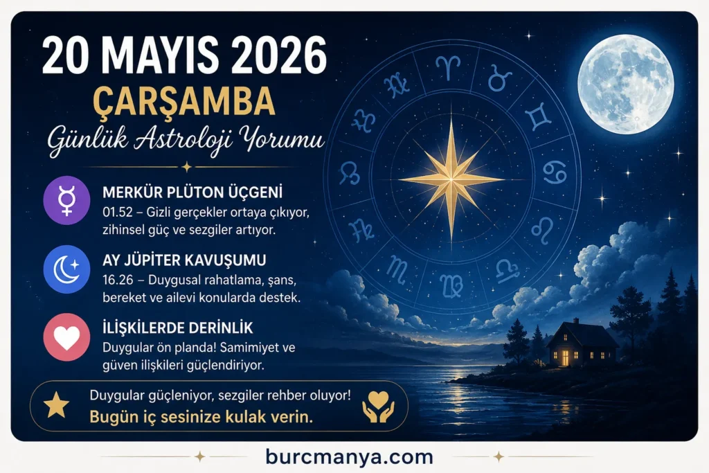 20 Mayıs 2026 Çarşamba Günün Astroloji Yorumu