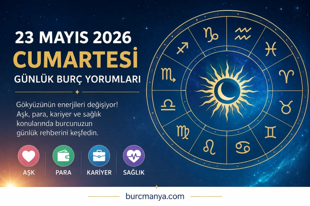 23 Mayıs 2026 Cumartesi Günlük Burç Yorumları