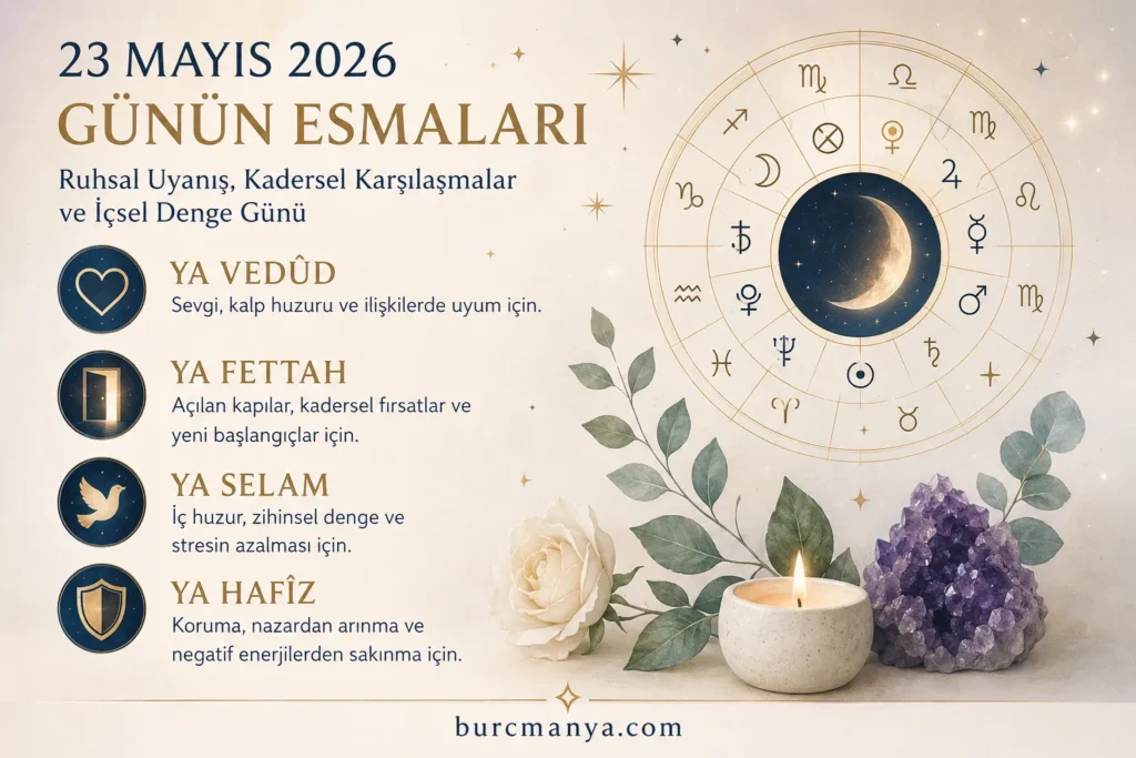 25 Mayıs 2026 Günün Esmaları