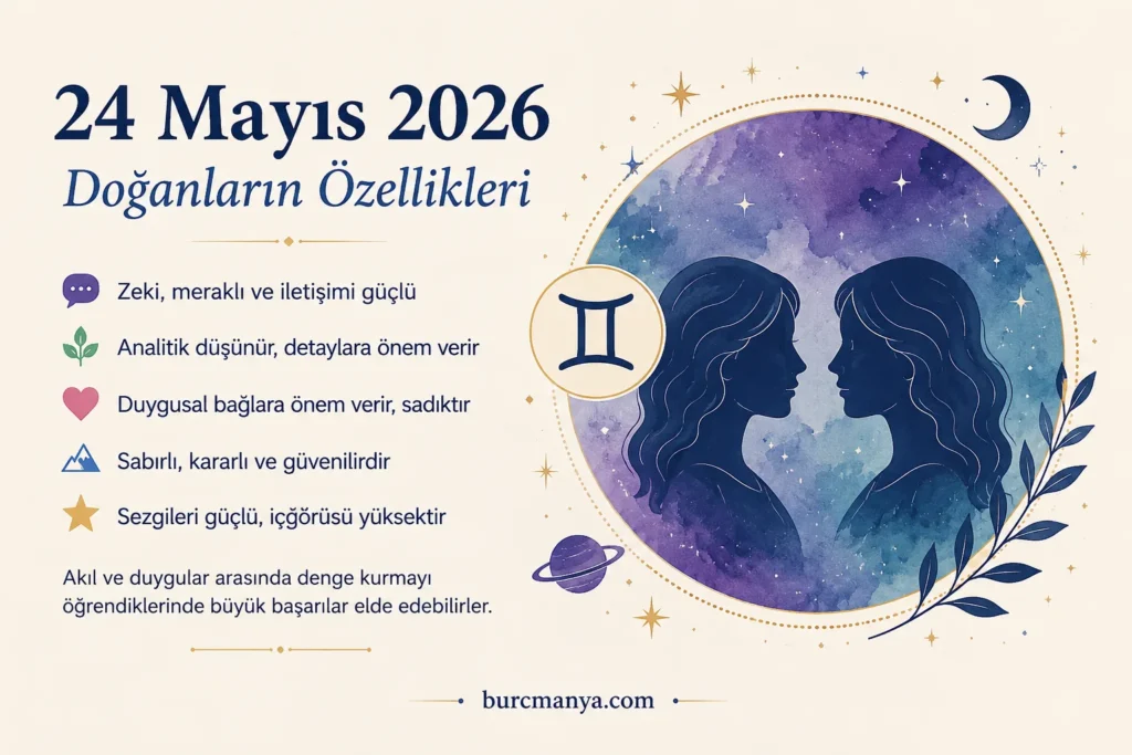 24 Mayıs 2026'da Doğanların Özellikleri