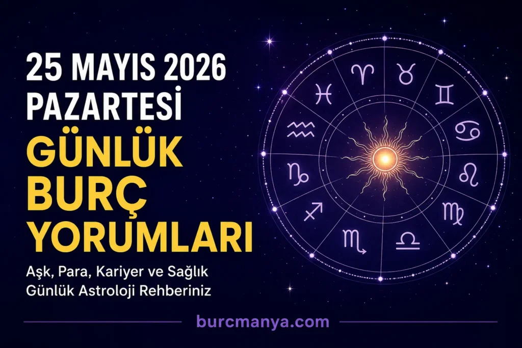 25 Mayıs 2026 Pazartesi Günlük Burç Yorumlari