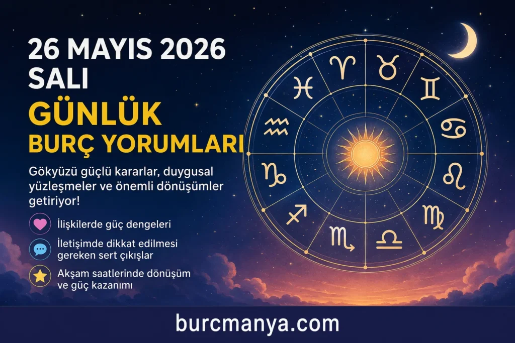 26 Mayıs 2026 Salı Günlük Burç Yorumları