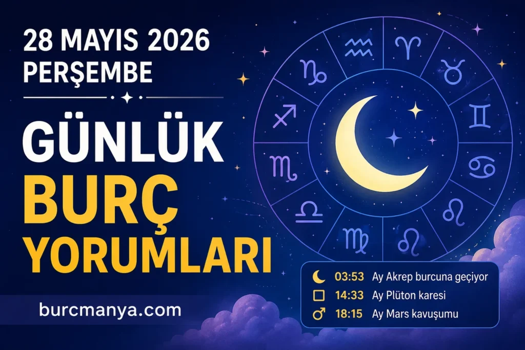 28 Mayıs 2026 Perşembe Günlük Burç Yorumları