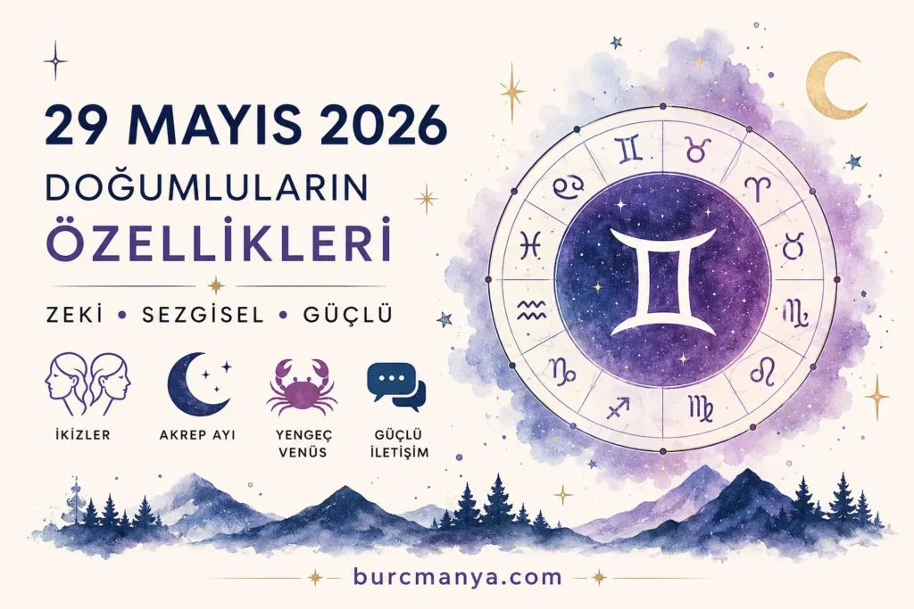 29 Mayıs 2026'da Doğanların Özellikleri