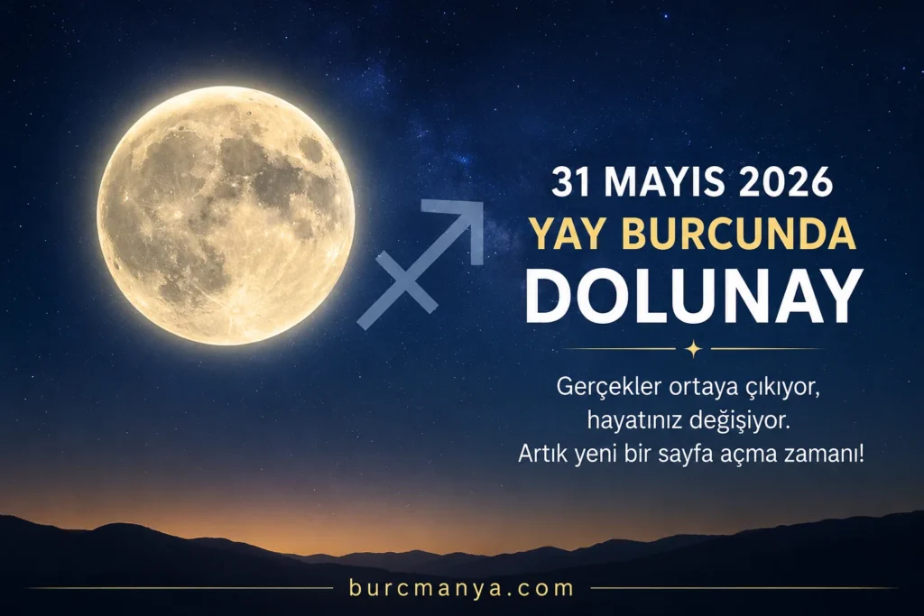 31 Mayıs 2026 Yay Burcunda Dolunay