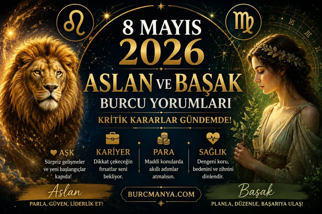 8 Mayıs 2026 Aslan Ve Başak Burcu Yorumu
