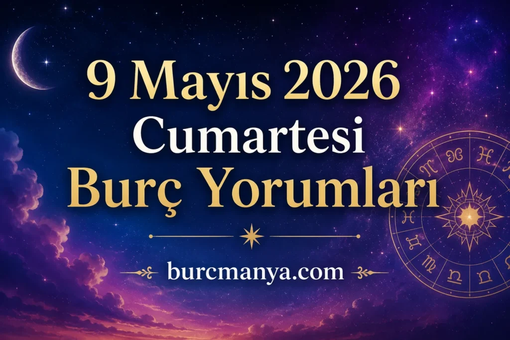 9 Mayıs 2026 Cumartesi Burç Yorumları