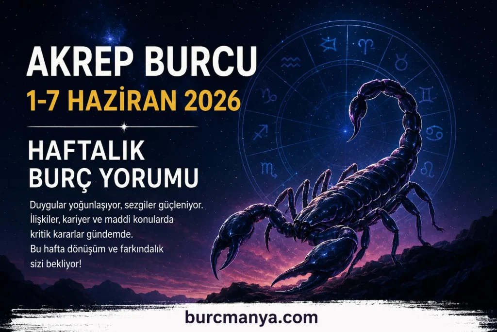 Akrep Burcu 1-7 Haziran 2026 Haftalık Burç Yorumu