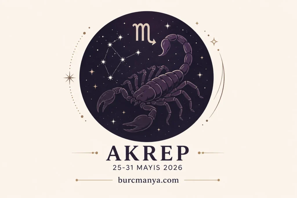 Akrep Burcu 25-31 Mayıs 2026 Haftalık burç Yorumu