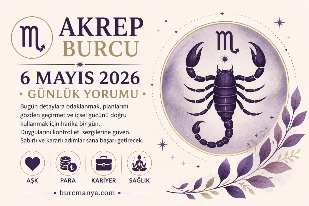 Akrep Burcu 6 Mayıs 2026 Yorumu