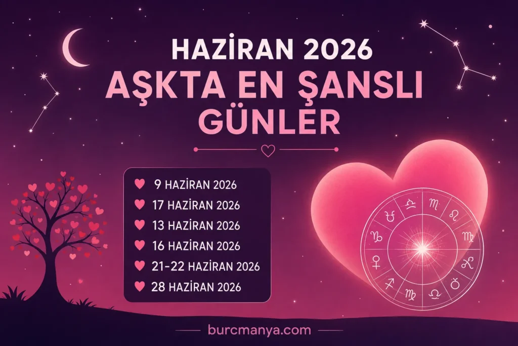 Haziran 2026 Aşkta En Şanslı Günler