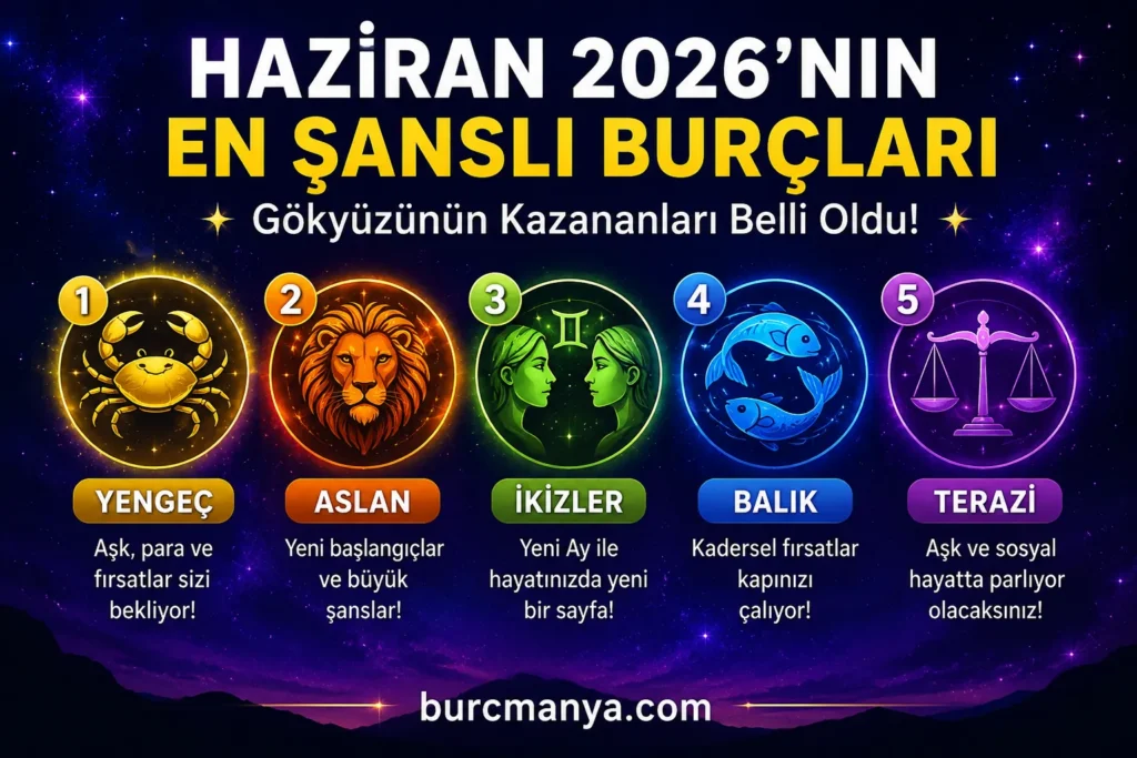 Haziran 2026'nın En Şanslı Burçları