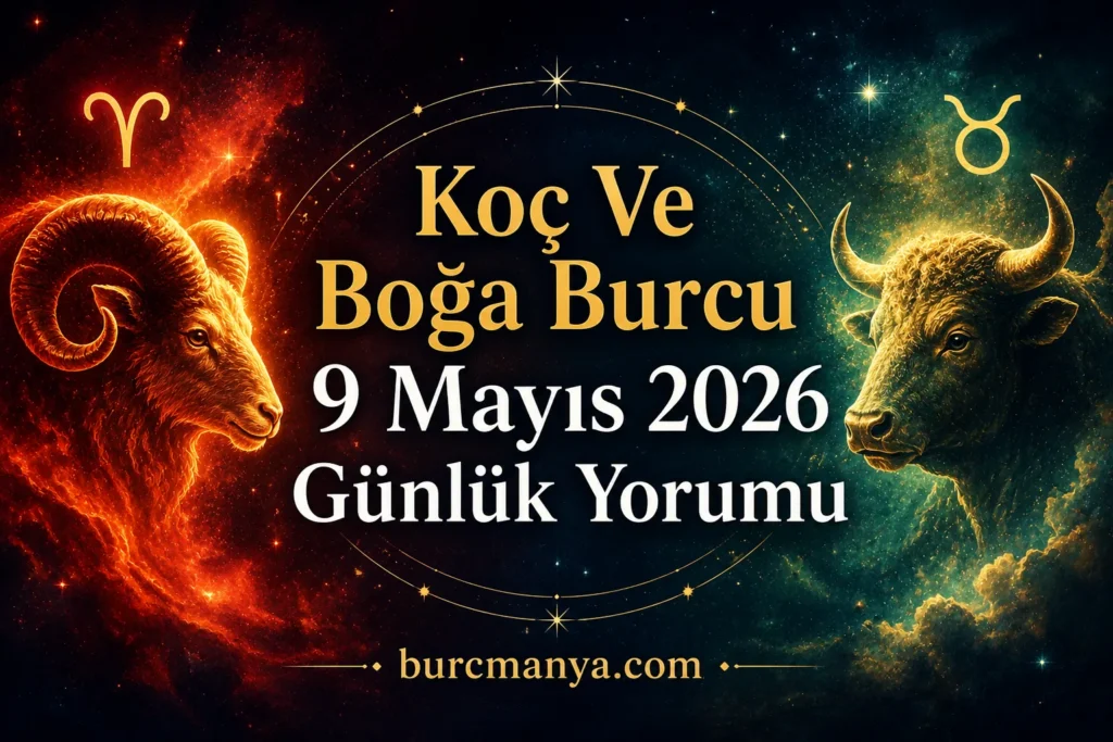 Koç Ve Boğa Burcu 9 Mayıs 2026 Günlük Yorumu