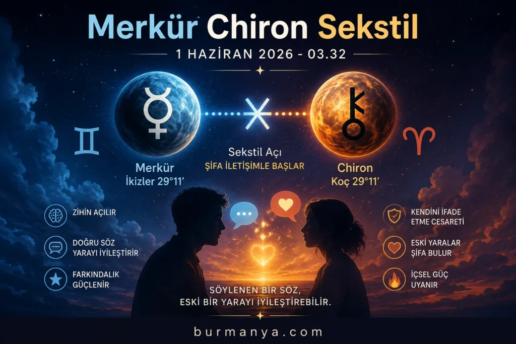 Merkür Chiron Sekstili 1 Haziran 2026