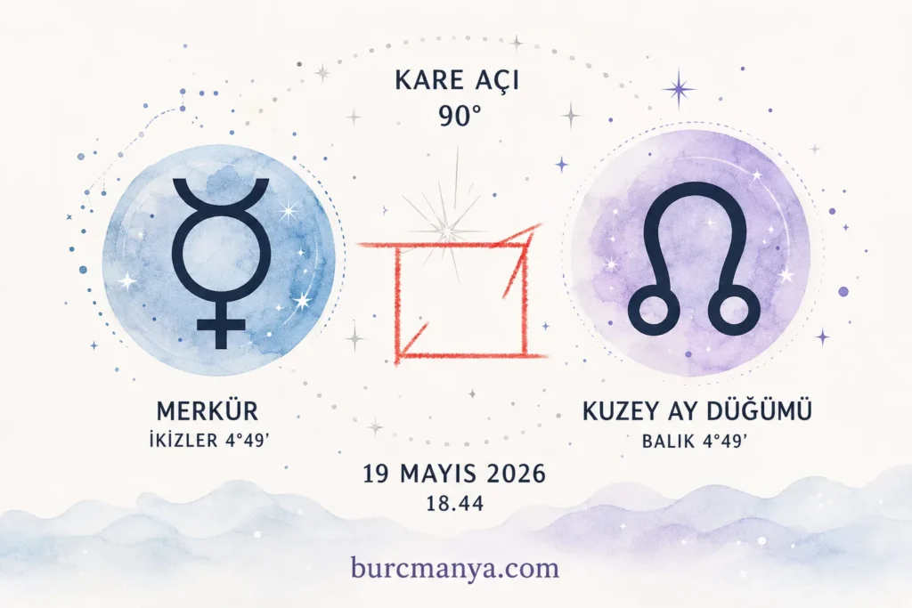Merkür Kuzey Ay Düğümü Karesi 19 Mayıs 2026