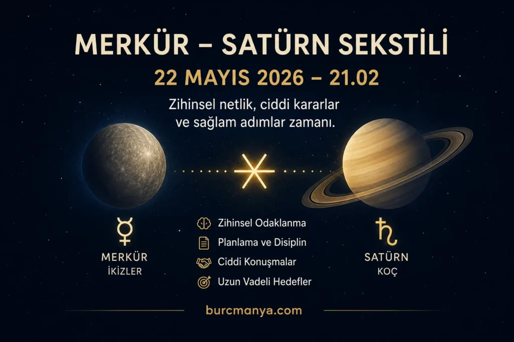 Merkür Satürn Sekstili 22 Mayıs 2026