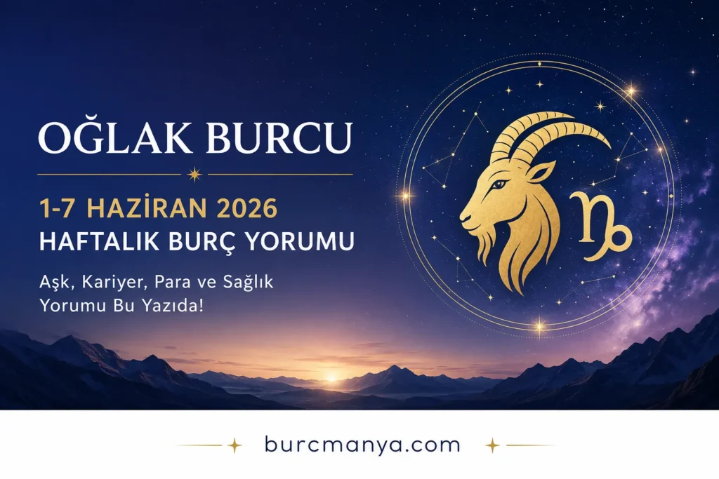 Oğlak Burcu 1-7 Haziran 2026 Haftalık Burç Yorumu