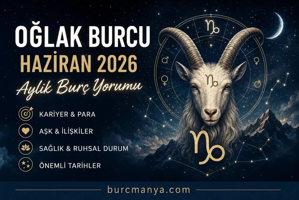 Oğlak Burcu Haziran 2026 Aylık Burç Yorumu