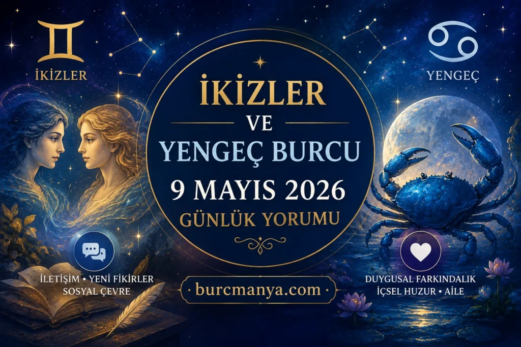 İkizler Ve Yengeç Burcu 9 Mayıs 2026 Günlük Yorumu