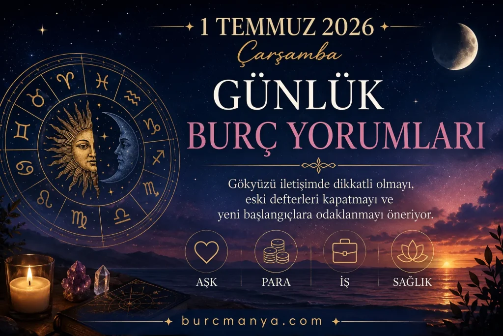 1 Temmuz 2026 Çarşamba Günlük Burç Yorumları
