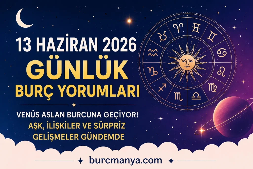 13 Haziran 2026 Günlük burç Yorumları