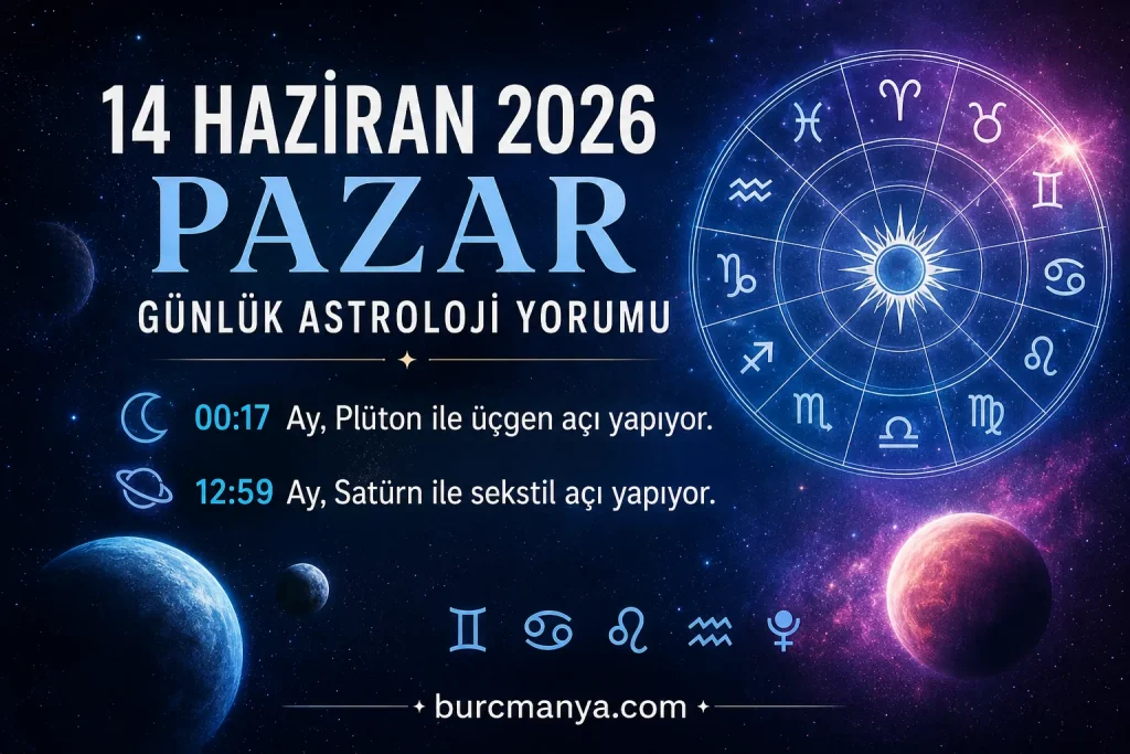 14 Haziran 2026 Pazar Günlük Astroloji Yorumu
