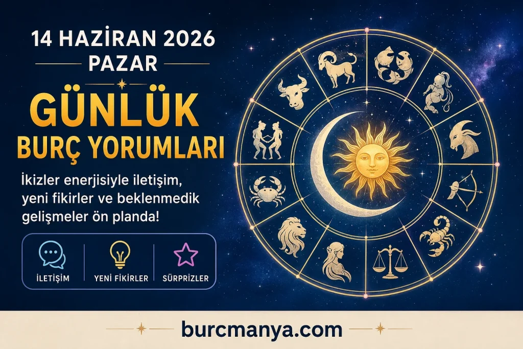 14 Haziran 2026 Pazar Günlük Burç Yorumları