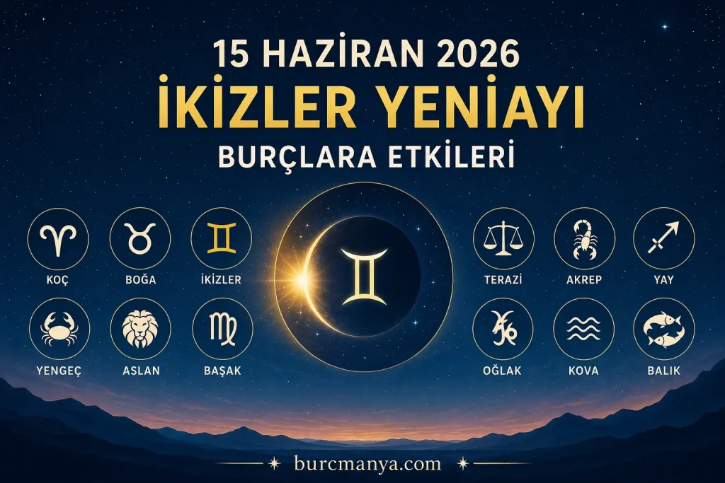 15 Haziran 2026 İkizler Yeniayı Burçlara Etkileri