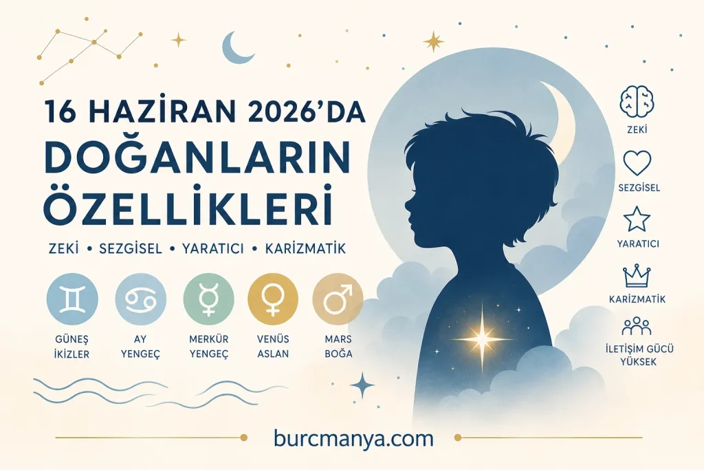 16 Haziran 2026'da Doğanların Özellikleri