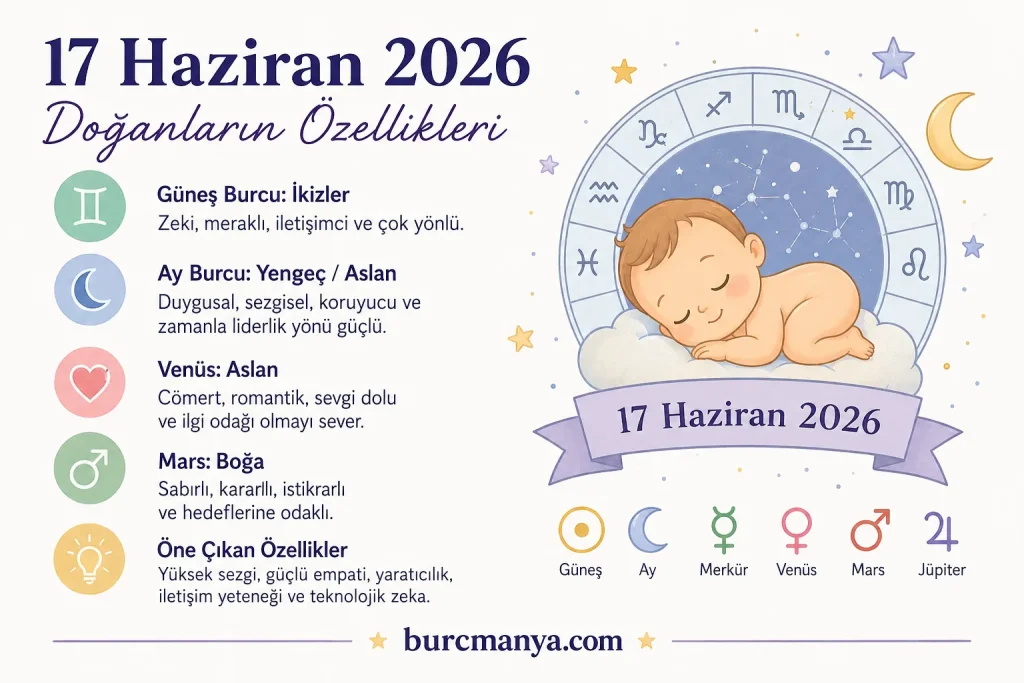17 Haziran 2026'da Doğanların Özellikleri