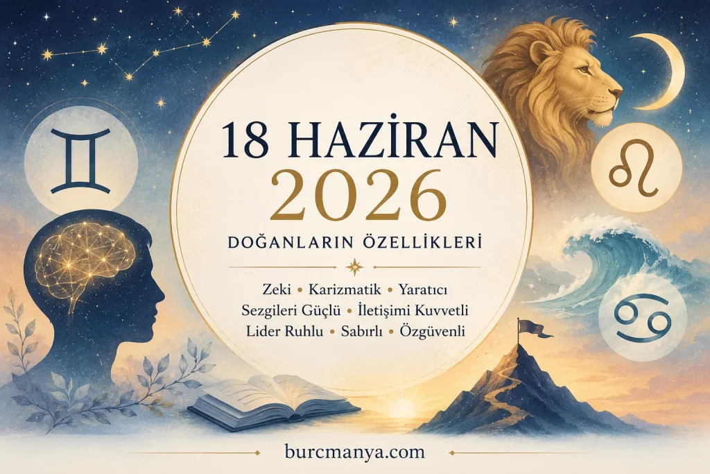 18 Haziran 2026'da Doğanların Özellikleri