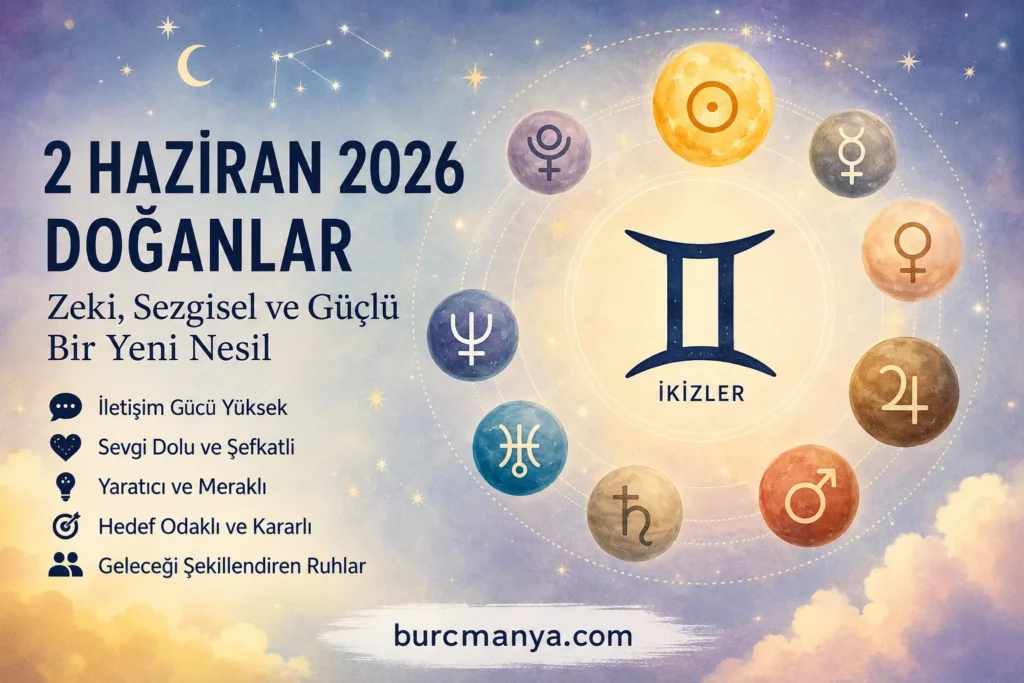2 Haziran 2026'da Doğanların Özellikleri