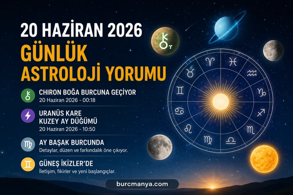 20 Haziran 2026 Günlük Astroloji Yorumu