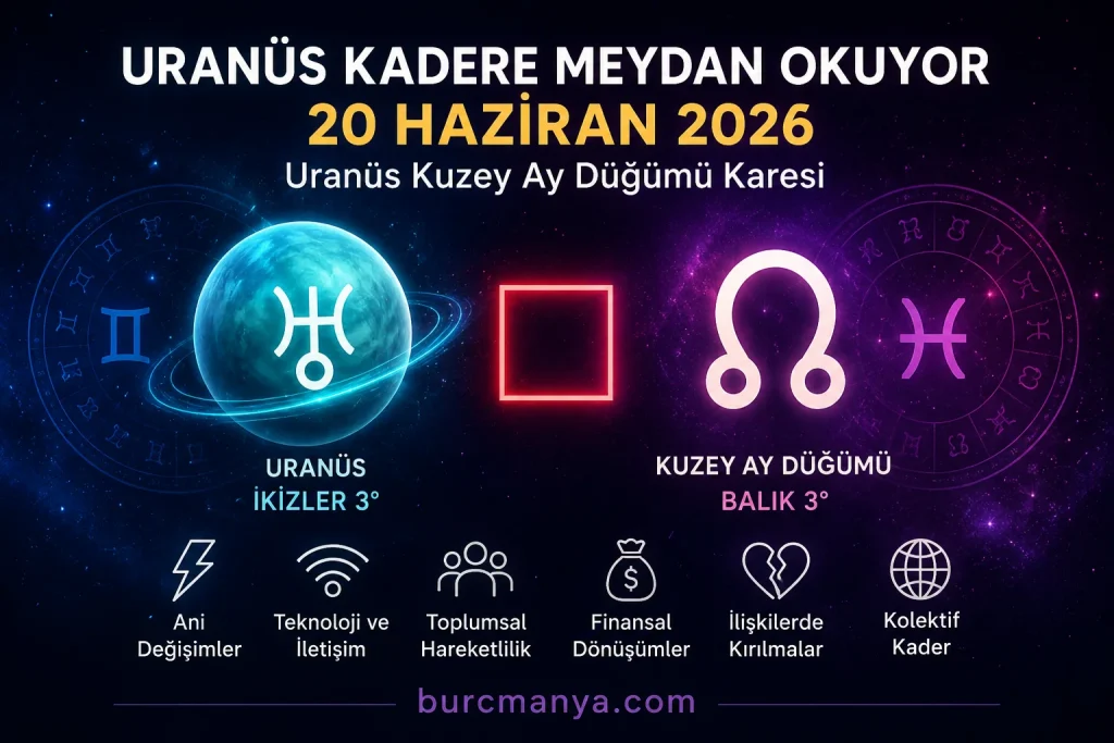 20 Haziran 2026 Uranüs Kuzey Ay Düğümü Karesi