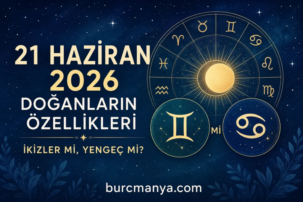 21 Haziran 2026'da Doğanların Özellikleri