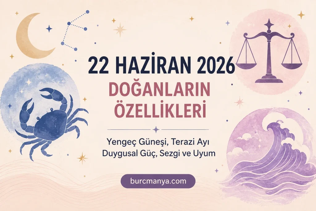 22 Haziran 2026'da Doğanların Özellikleri