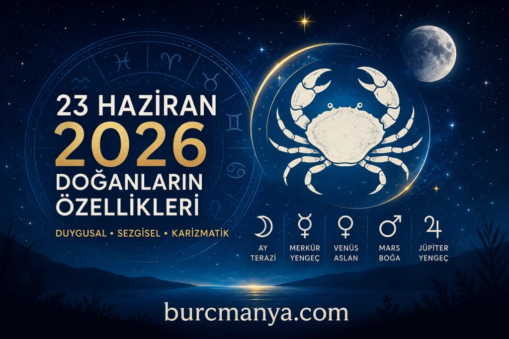 23 Haziran 2026'da Doğanların Özellikleri