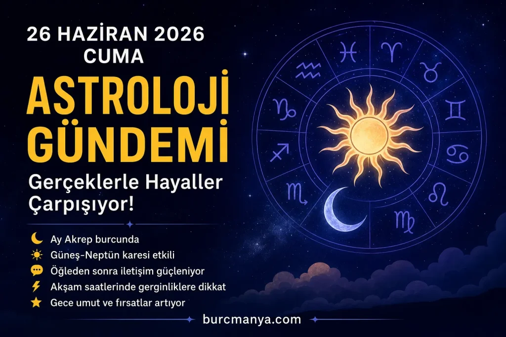 Bugün Astroloji Gündemi 26 Haziran 2026 Cuma