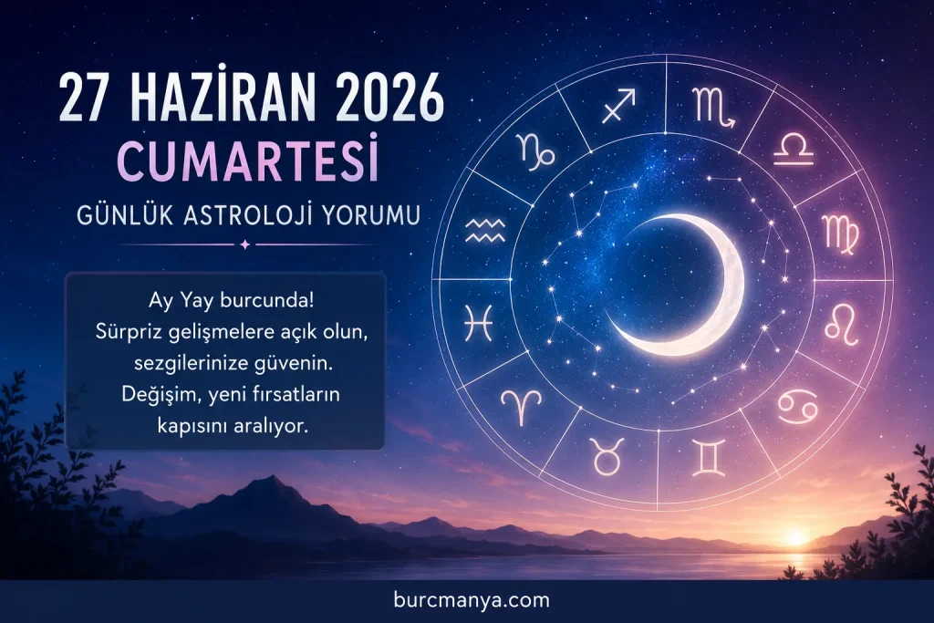 27 Haziran 2026 Cumartesi Günlük Astroloji Yorumu