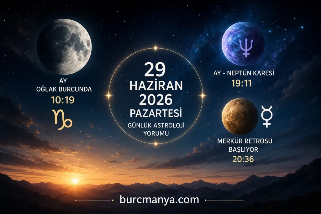 29 Haziran 2026 Pazartesi Günlük Astroloji Yorumu