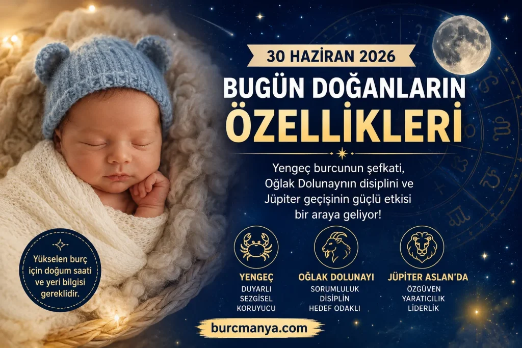 30 Haziran 2026'da Doğanların Özellikleri