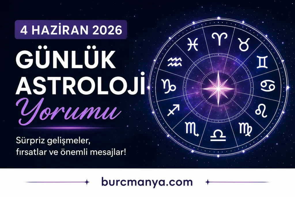 4 Haziran 2026 Perşembe Günlük Astroloji Yorumu